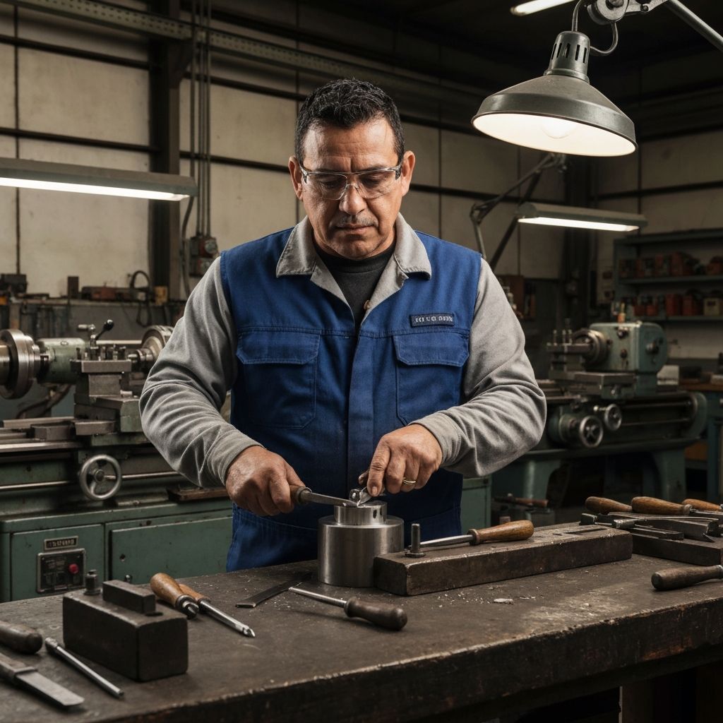 Professional using hand tools